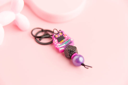Books Are My Therapy Keychain