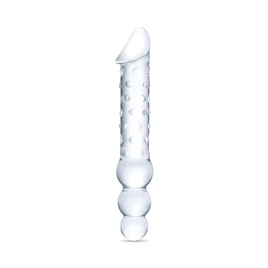 12" Double Ended Glass Dildo w/ Beads